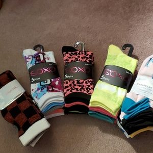 5 packs of socks all NWT 23 pairs total